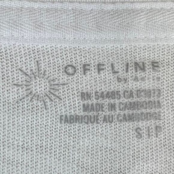 NWT Offline by Aerie Oversized White Active Jersey Boyfriend T-Shirt Size Small - Picture 7 of 7